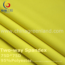 Tissu de teinture de Spandex du polyester 190t pour le vêtement de textile (GLLML239)
